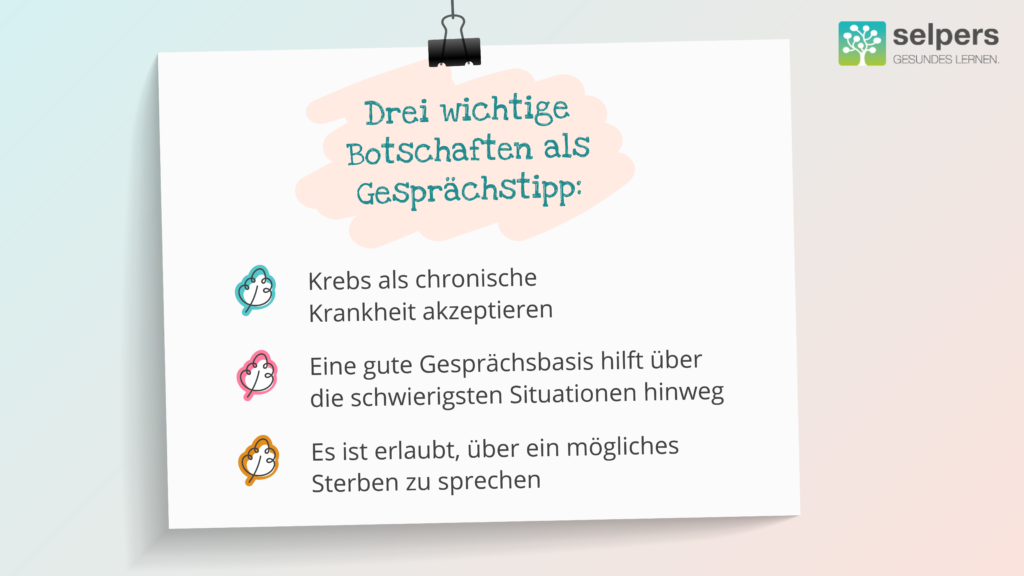Illustration: Drei wichtige Botschaften als Gesprächstipp