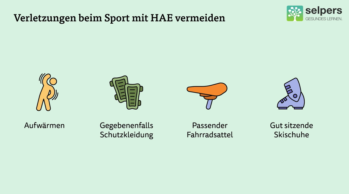 Verletzungen beim Sport mit HAE vermeiden Verletzungen beim Sport mit hereditärem Angioödem durch folgende Punkte vermeiden
